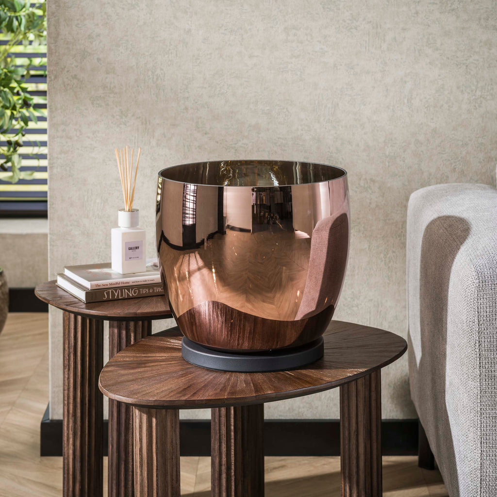 Vloerlamp UP XL | 1-Lichts | Koper Glas