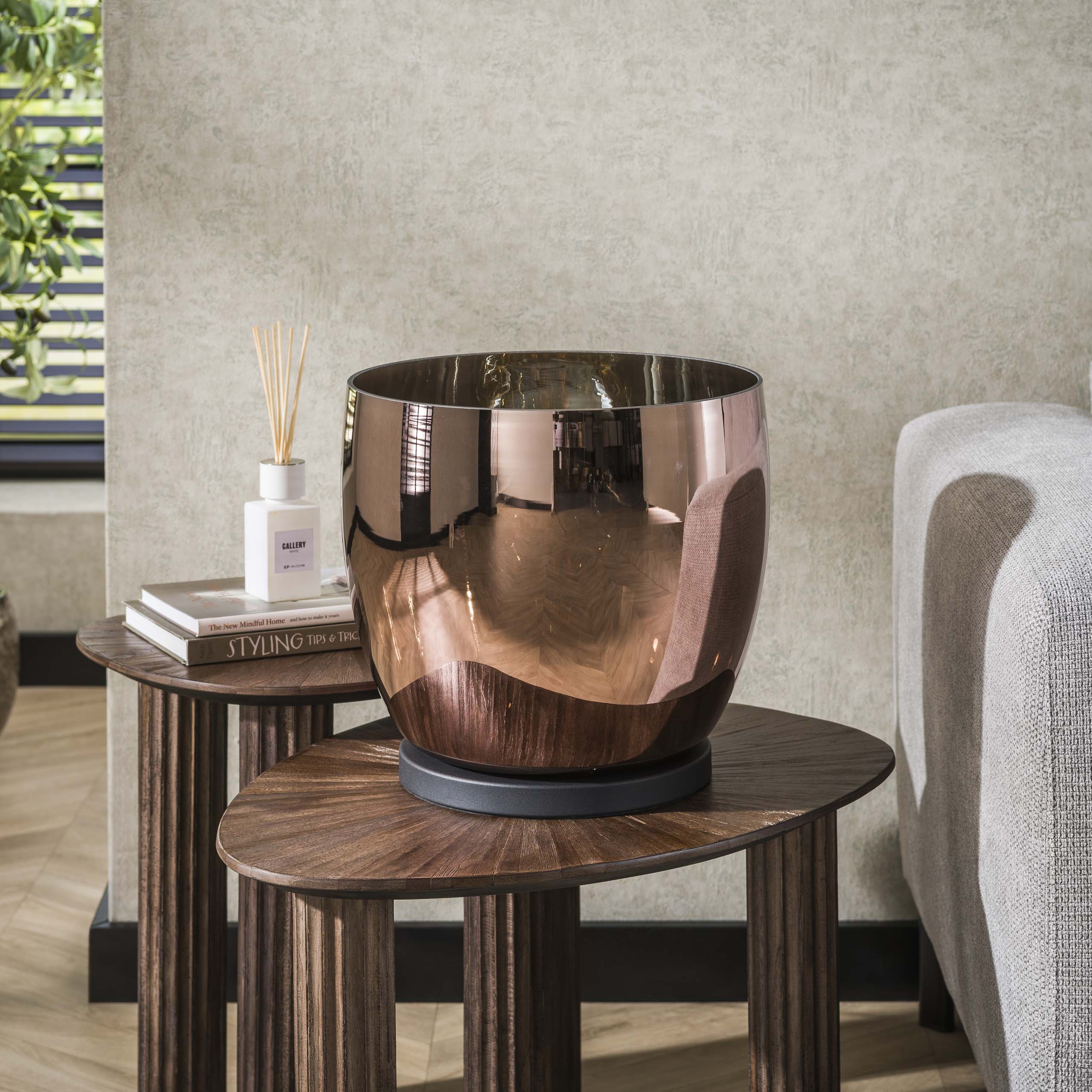 Vloerlamp UP XL | 1-Lichts | Koper Glas