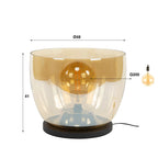Vloerlamp UP XXL | 1-Lichts | Amber glas