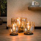 Vloerlamp UP XXL | 1-Lichts | Amber glas