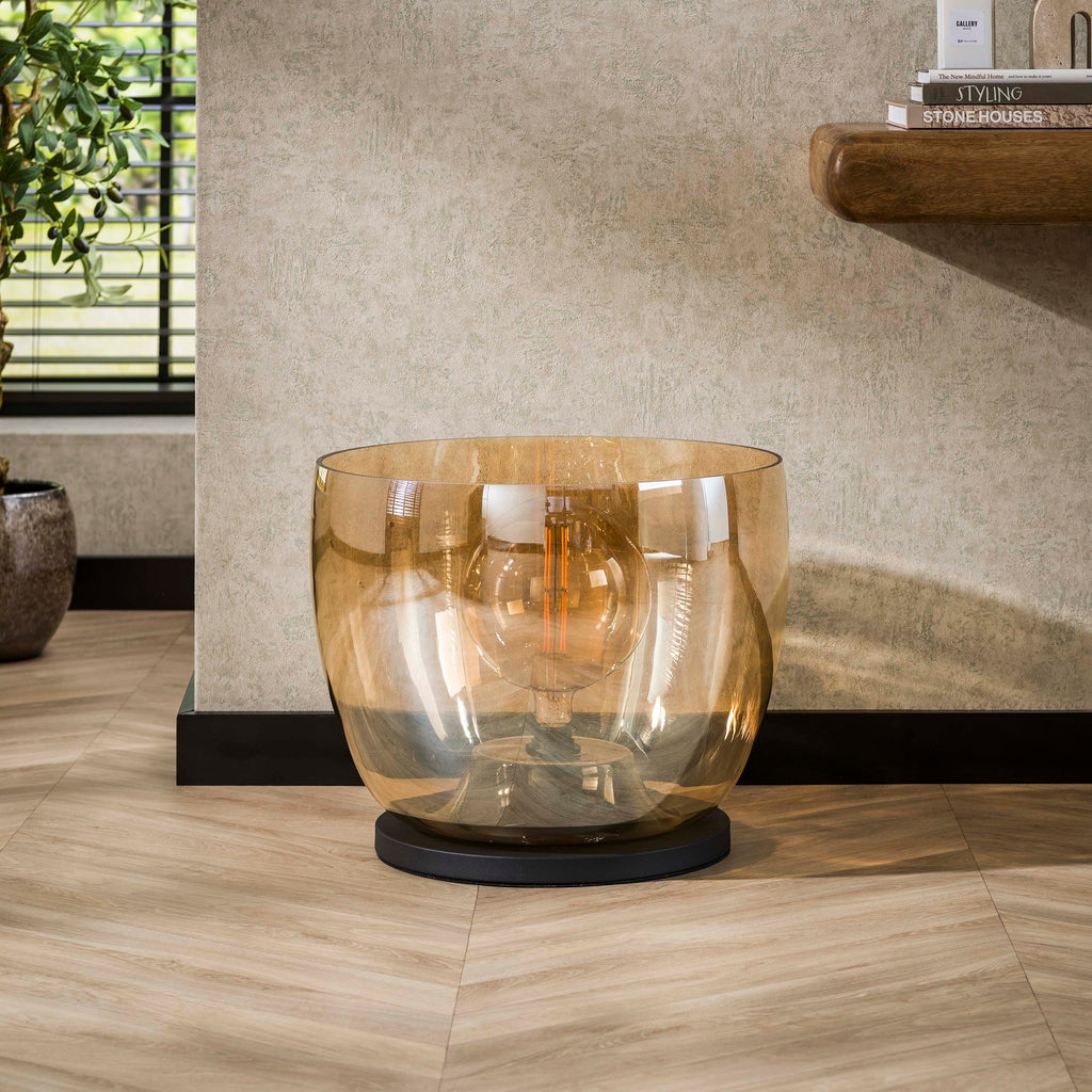 Vloerlamp UP XXL | 1-Lichts | Amber glas