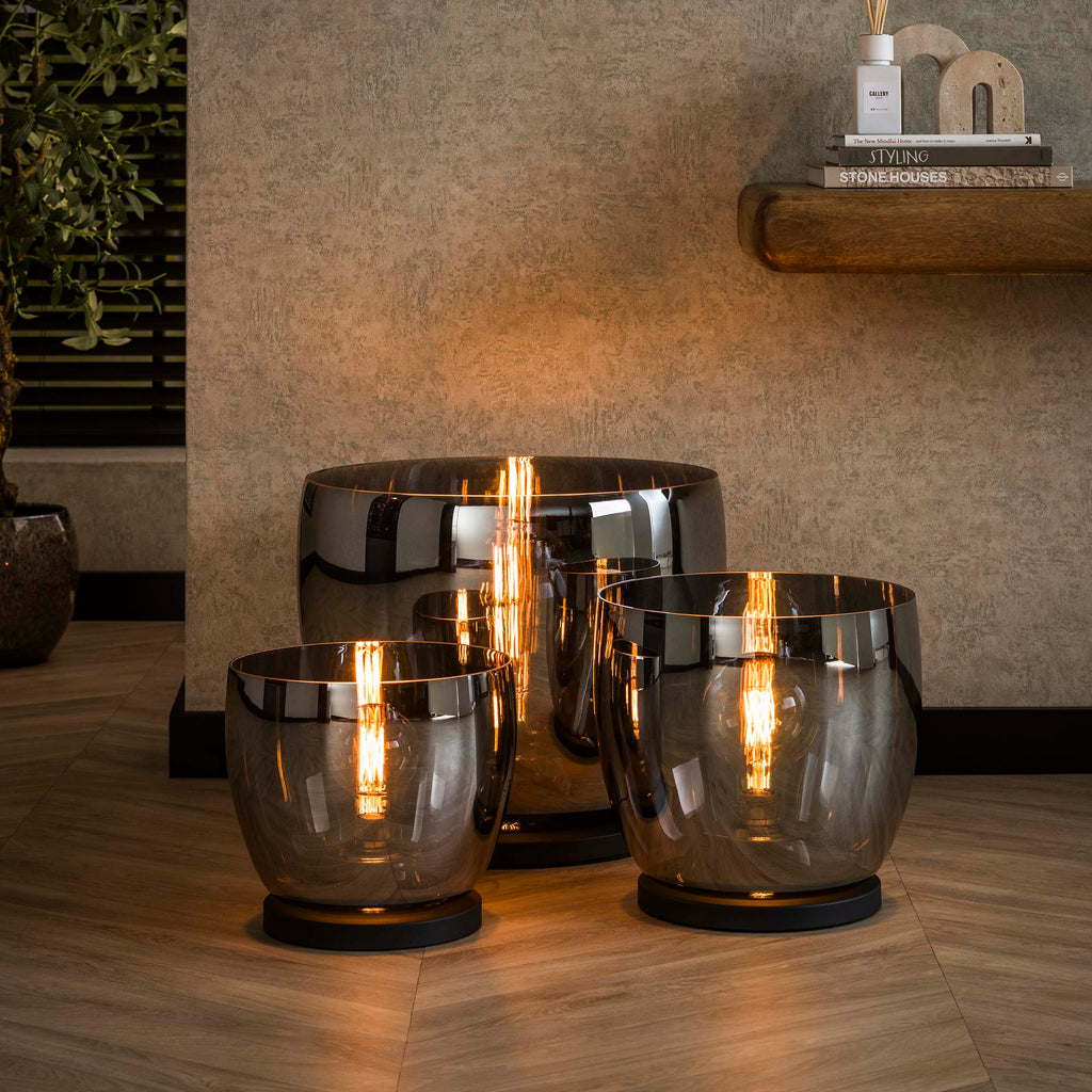 Vloerlamp UP XXL | 1-lichts | Smoke grey glas