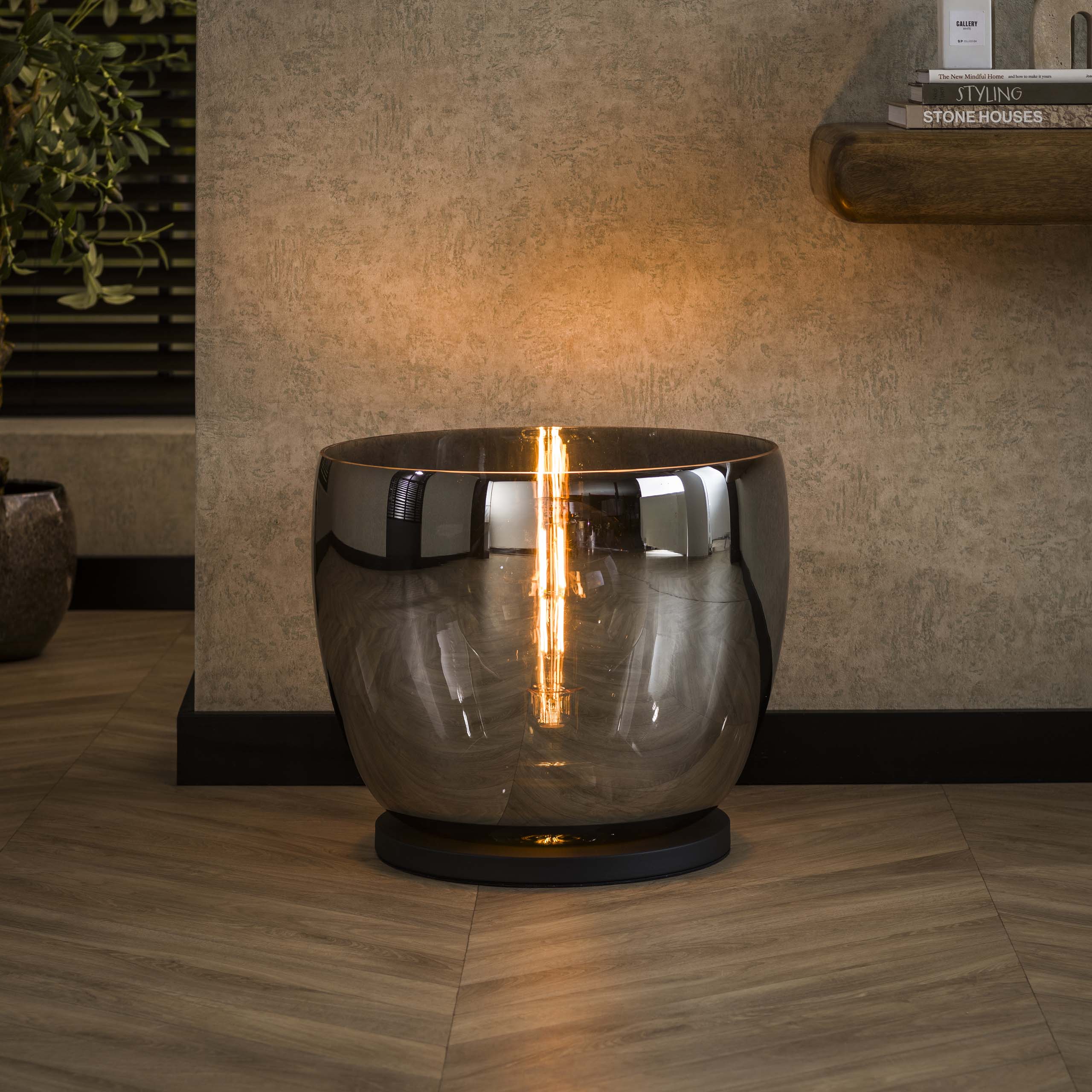 Vloerlamp UP XXL | 1-lichts | Smoke grey glas