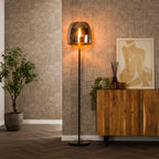 Vloerlamp Drift Glass | 1-Lichts | Smoke grey glas