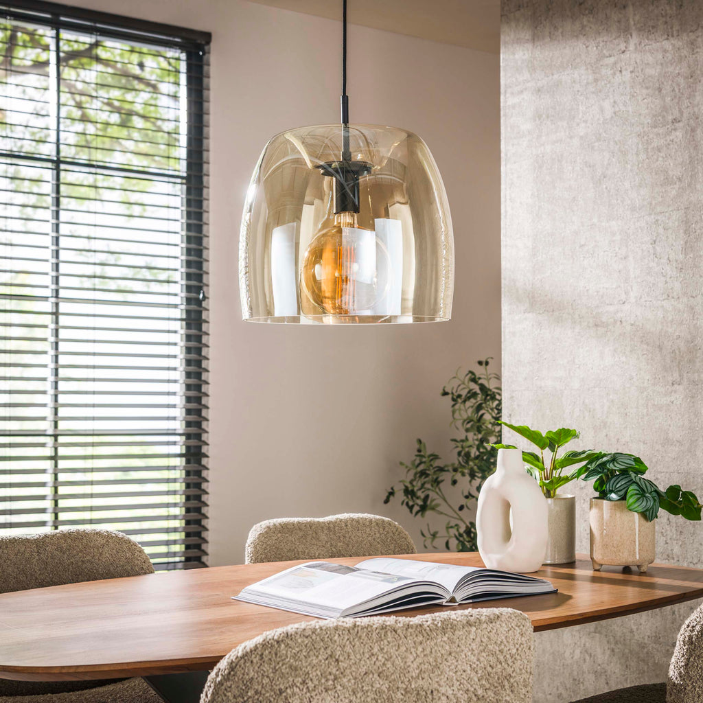 Hanglamp Drift Glass | 1-Lichts | Amber glas