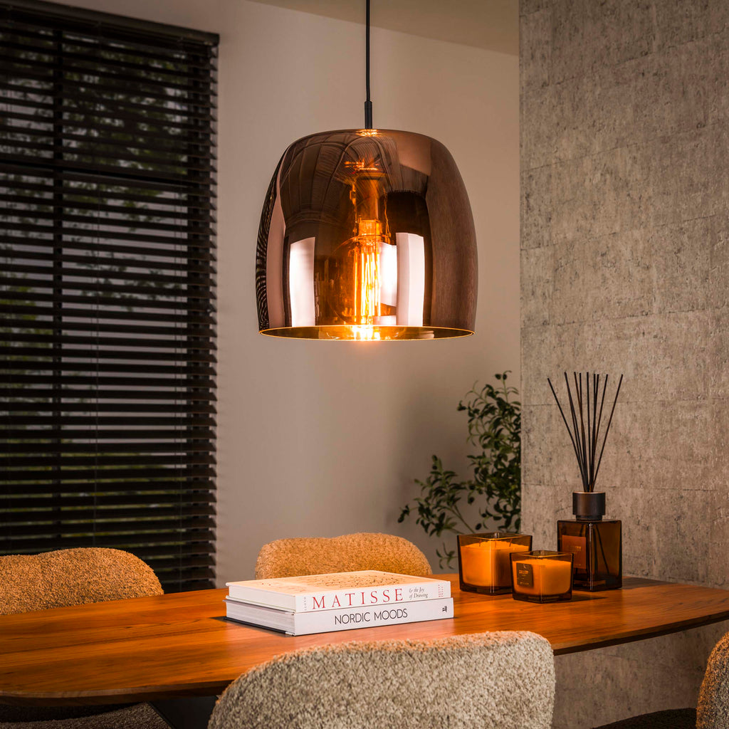 Hanglamp Drift Glass | 1-Lichts | Koper glas