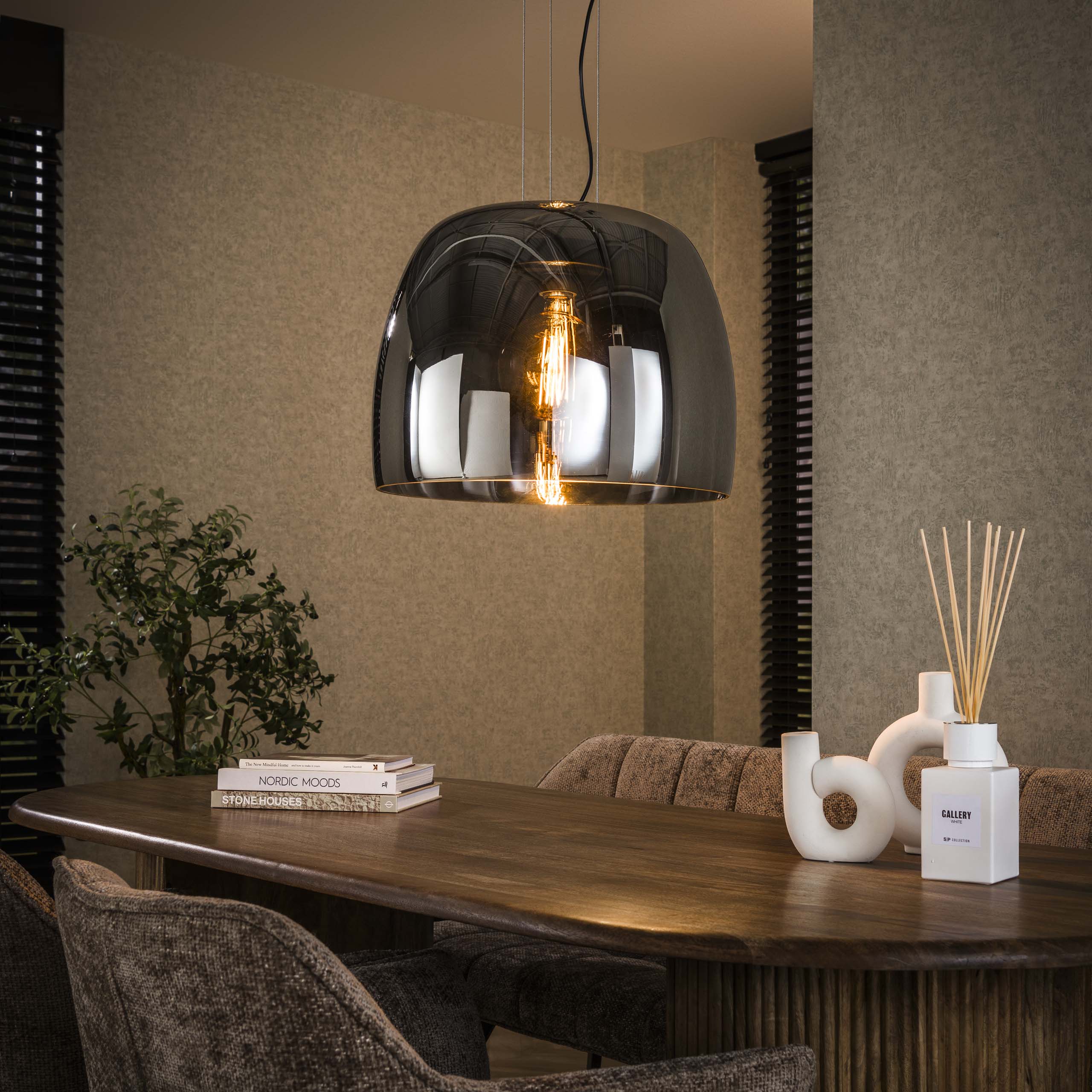 Hanglamp Drift Glass XL | 1-Lichts | Smoke Grey Glas
