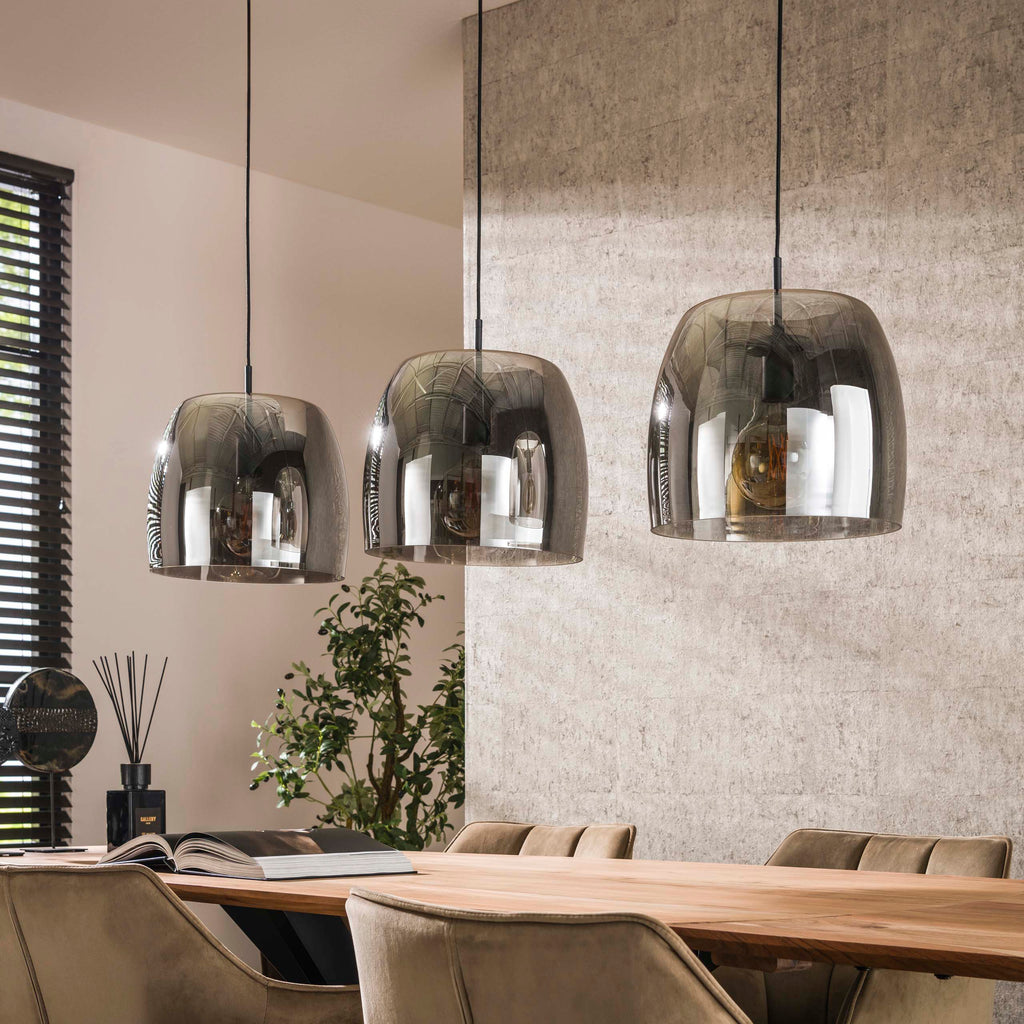 Hanglamp Drift Glass | 3-Lichts | Smoke grey glas