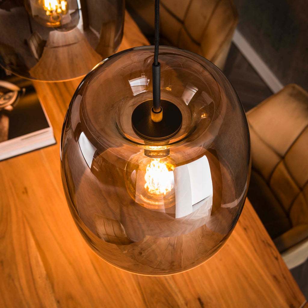 Hanglamp Drift Glass | 3-Lichts | Smoke grey glas