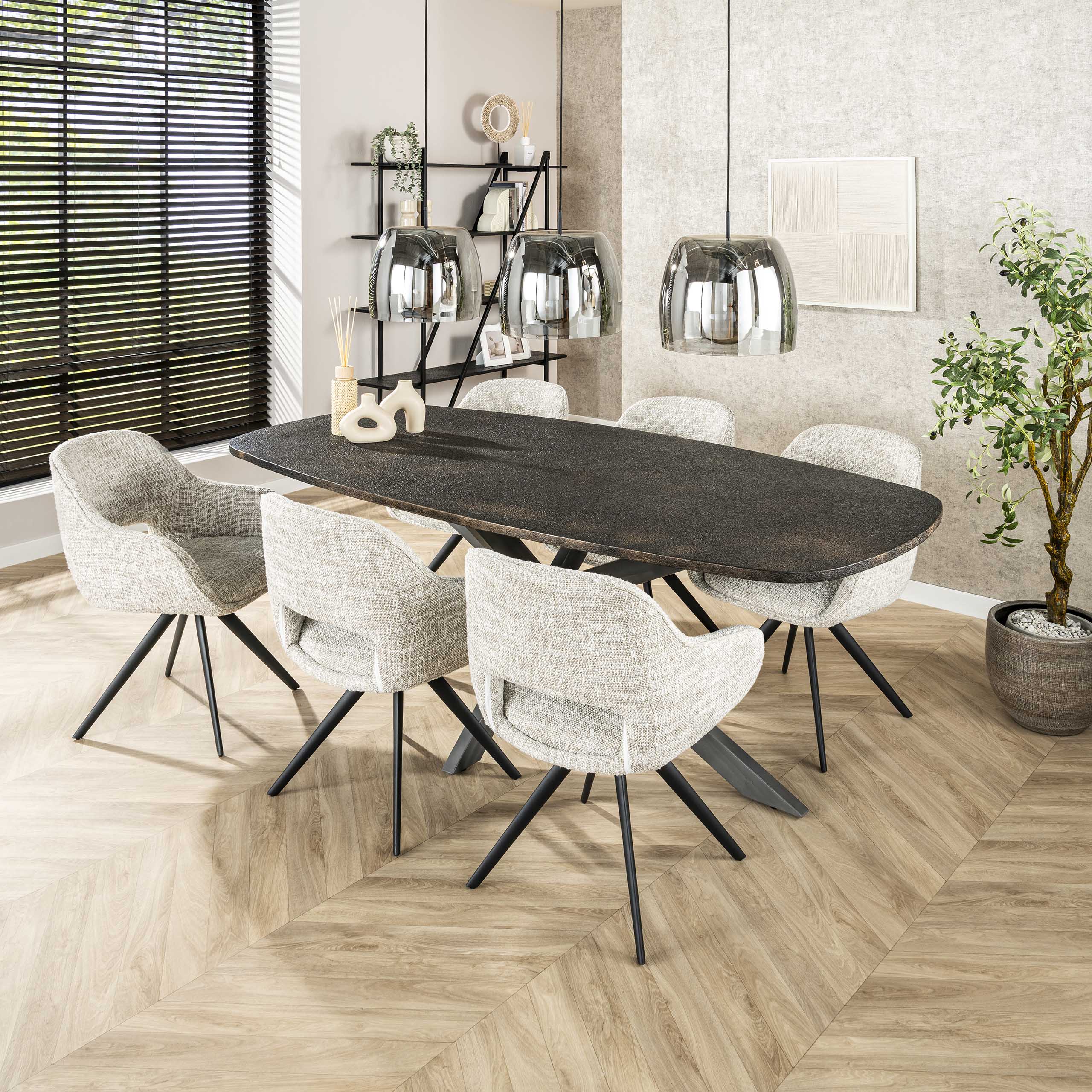 Hanglamp Drift Glass | 3-Lichts | Smoke grey glas