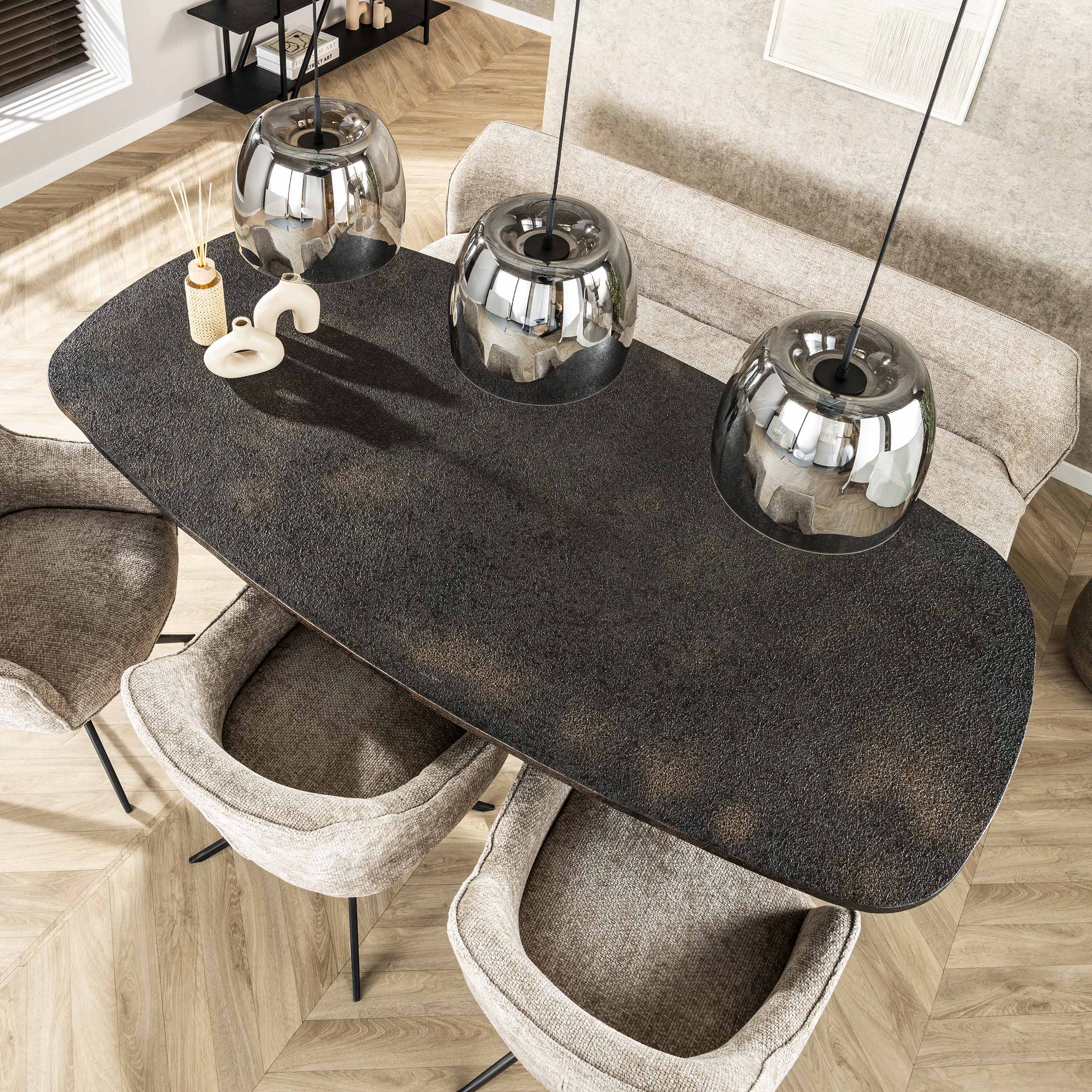 Hanglamp Drift Glass | 3-Lichts | Smoke grey glas