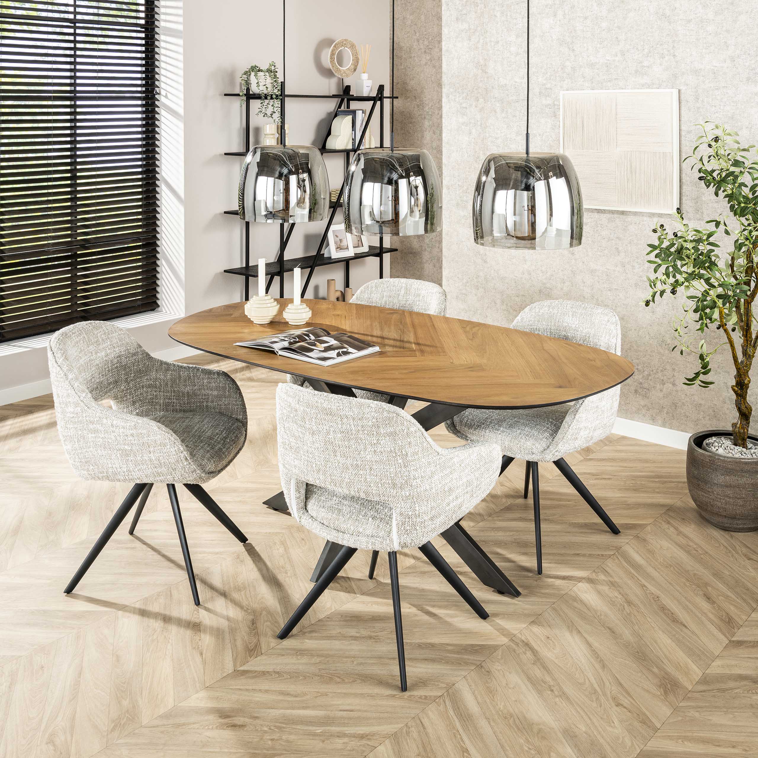 Hanglamp Drift Glass | 3-Lichts | Smoke grey glas