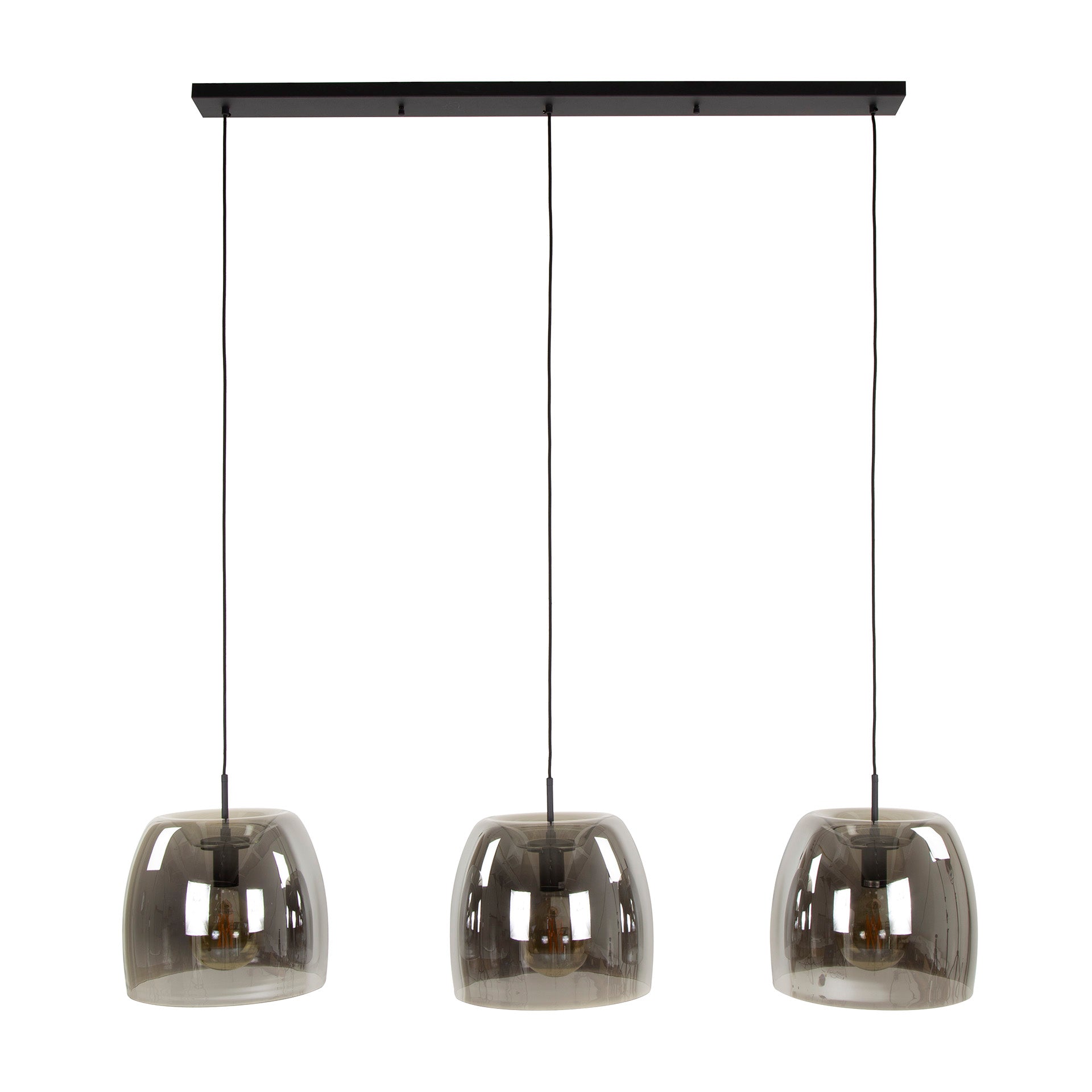 Hanglamp Drift Glass | 3-Lichts | Smoke grey glas