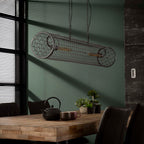 Hanglamp Cylinder Wire | 2-Lichts | Slate grey