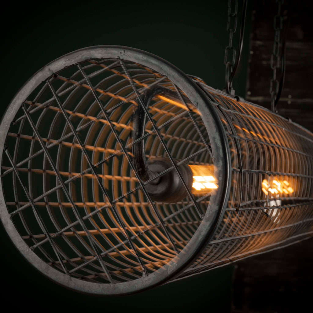 Hanglamp Cylinder Wire | 2-Lichts | Slate grey