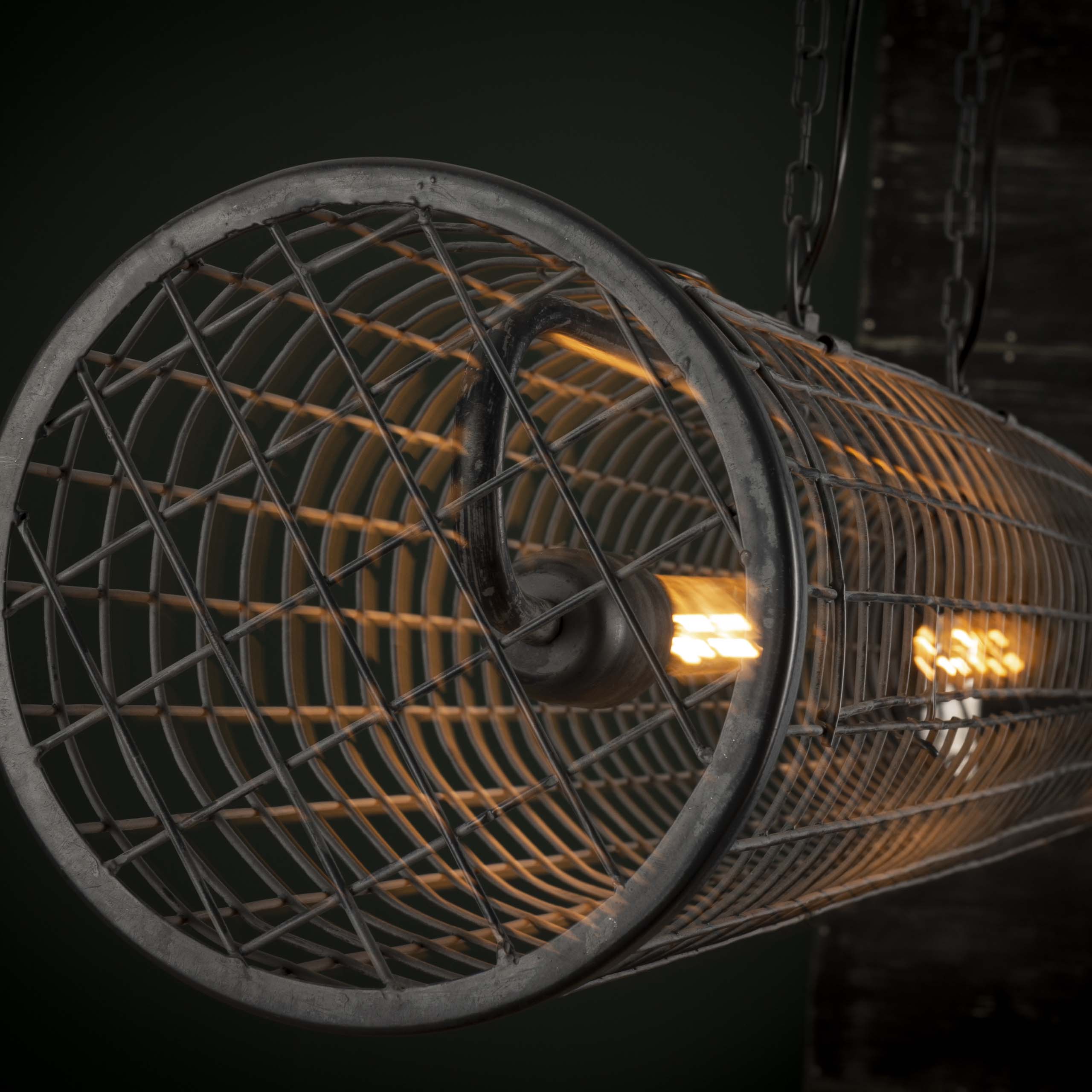 Hanglamp Cylinder Wire | 2-Lichts | Slate grey