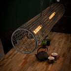 Hanglamp Cylinder Wire | 2-Lichts | Slate grey