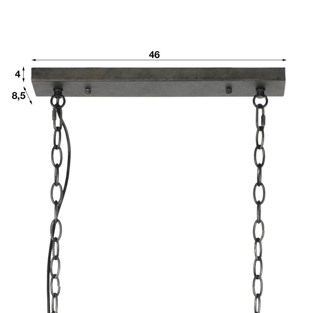 Hanglamp Cylinder Wire | 2-Lichts | Slate grey