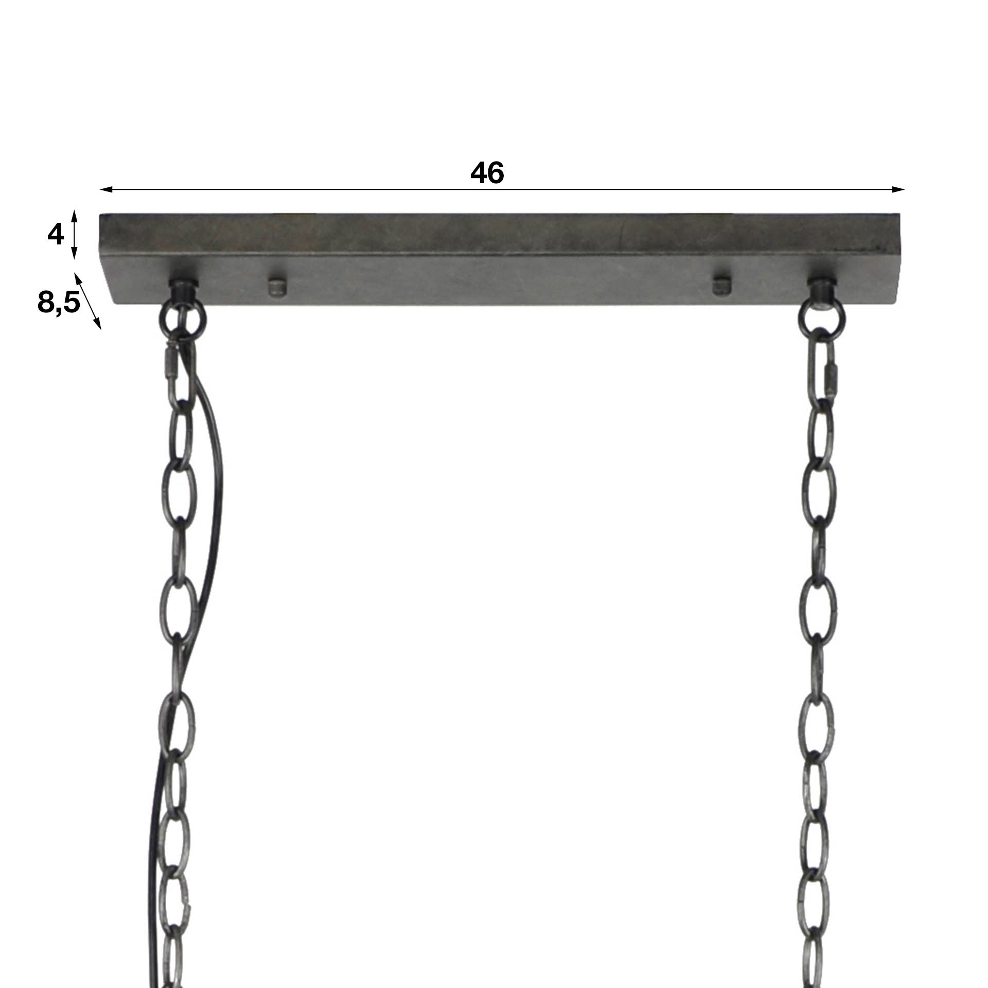Hanglamp Cylinder Wire | 2-Lichts | Slate grey