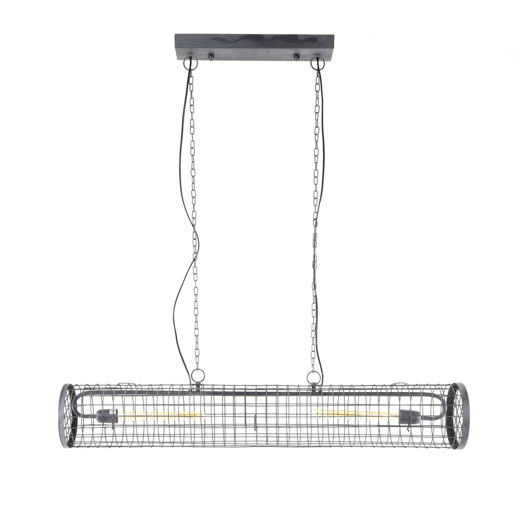 Hanglamp Cylinder Wire | 2-Lichts | Slate grey