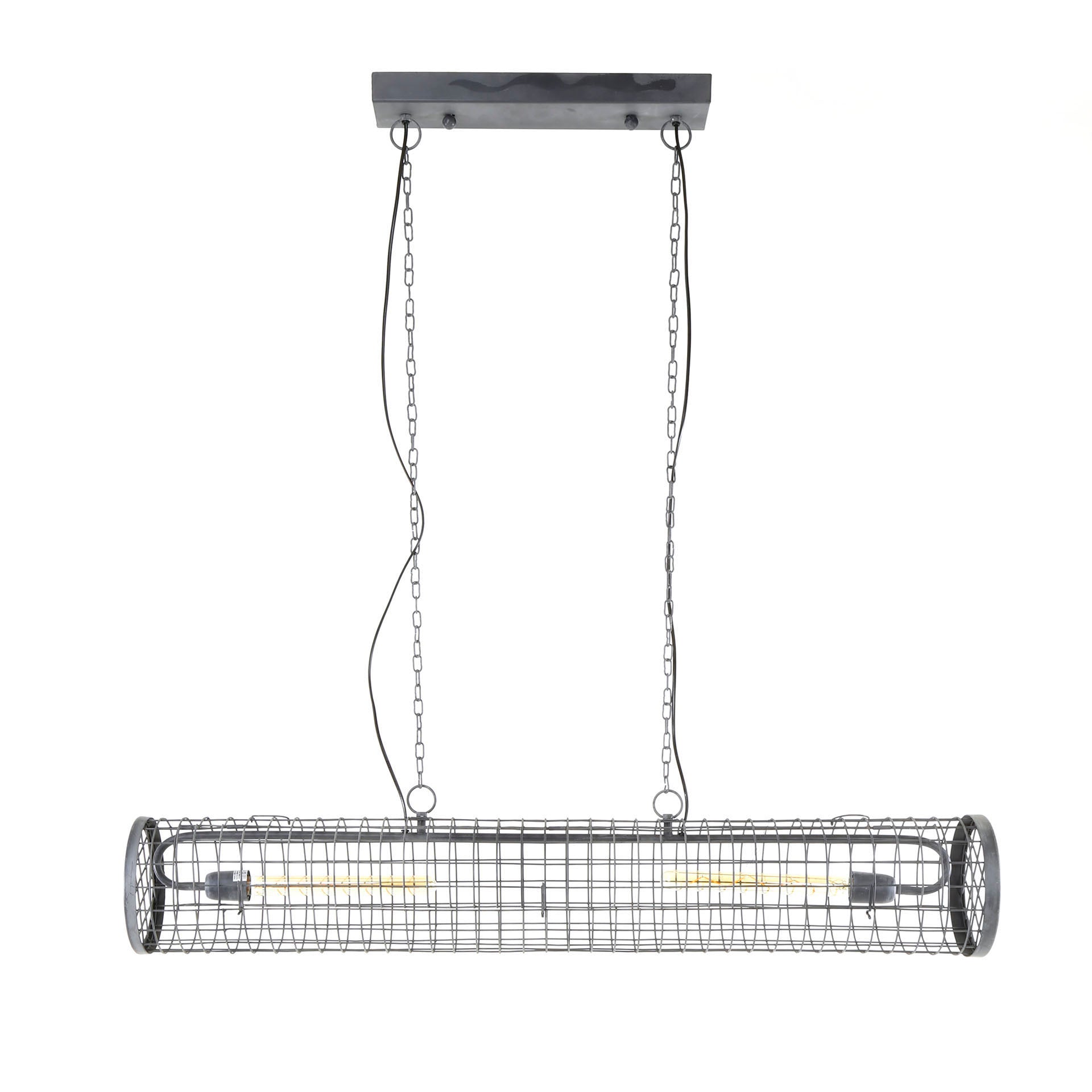 Hanglamp Cylinder Wire | 2-Lichts | Slate grey