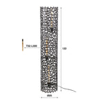 Vloerlamp Weaver Cylinder XL | 3-lichts | Zwart nikkel