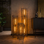Vloerlamp Weaver Cylinder XL | 3-lichts | Zwart nikkel