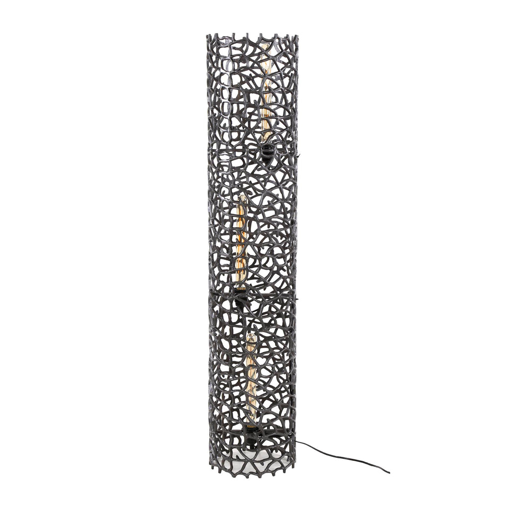 Vloerlamp Weaver Cylinder XL | 3-lichts | Zwart nikkel