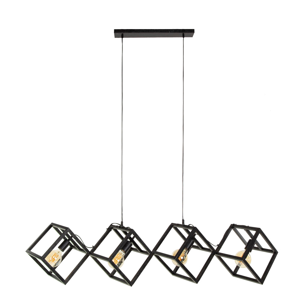 Hanglamp Cube | 4-Lichts | Charcoal