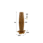Vloerlamp Bars S | 2-lichts | Gerecycled teak