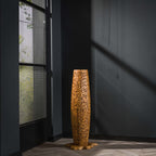 Vloerlamp Bars S | 2-lichts | Gerecycled teak