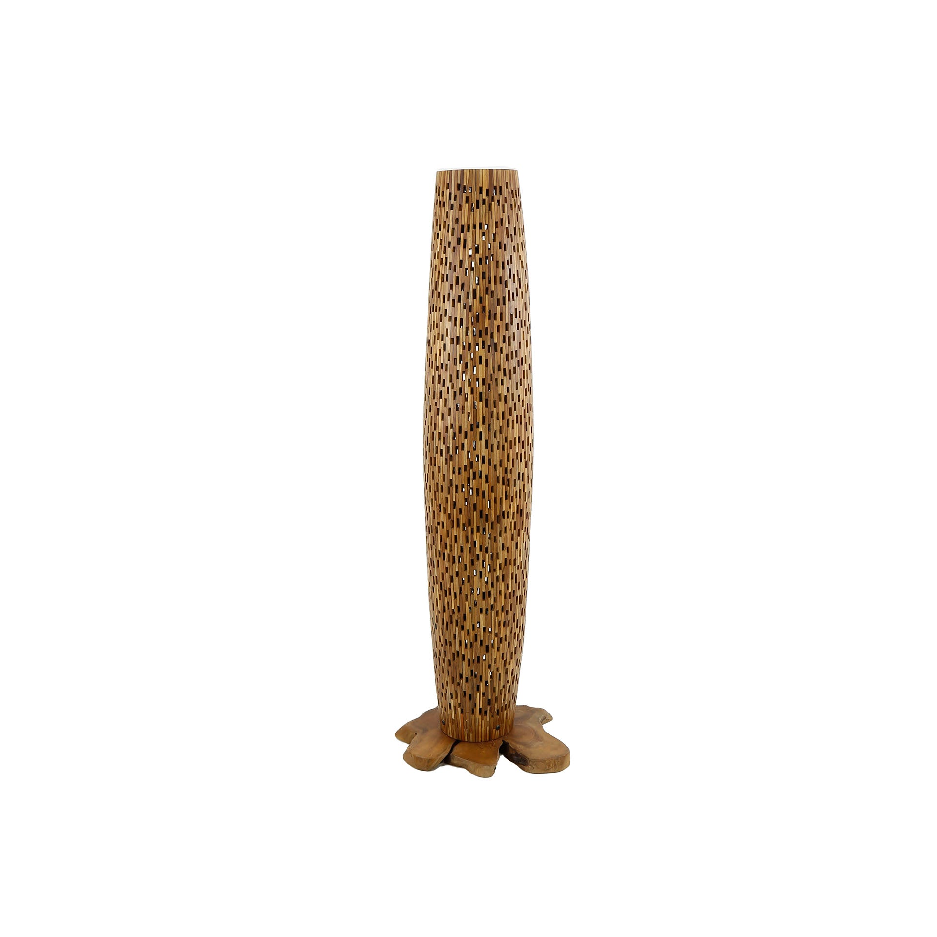 Vloerlamp Bars M | 3-lichts | Massief teak