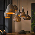 Hanglamp Punch | 7-Lichts | Zwart bruin