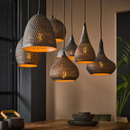 Hanglamp Punch | 7-Lichts | Zwart bruin