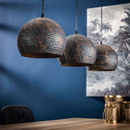 Hanglamp Punch Orb | 3-Lichts | Zwart-Bruin