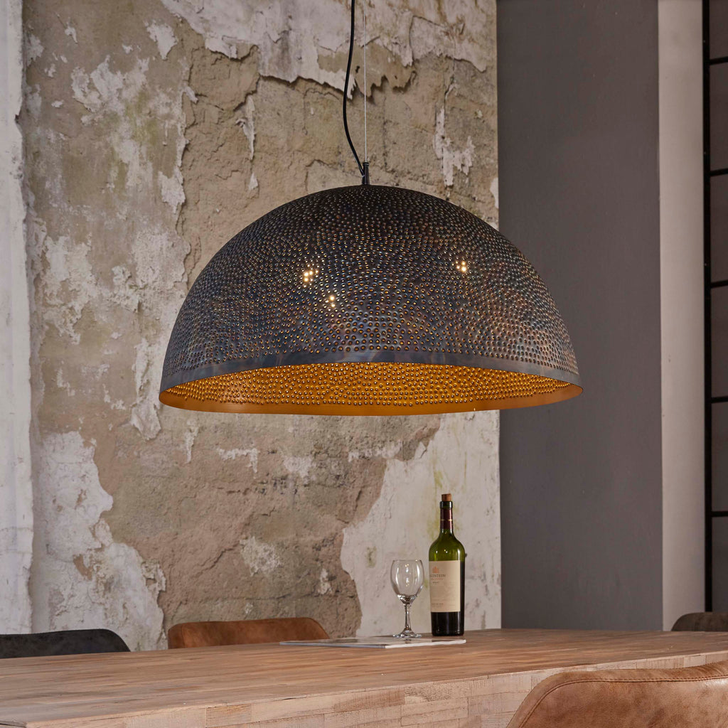 Hanglamp Punch | 1-Lichts | Ø70cm | Zwart-Bruin