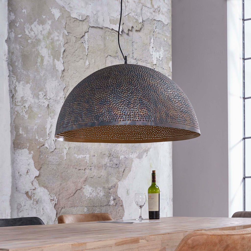 Hanglamp Punch | 1-Lichts | Ø70cm | Zwart-Bruin