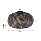 Plafondlamp Armor | 1-Lichts | Zwart bruin