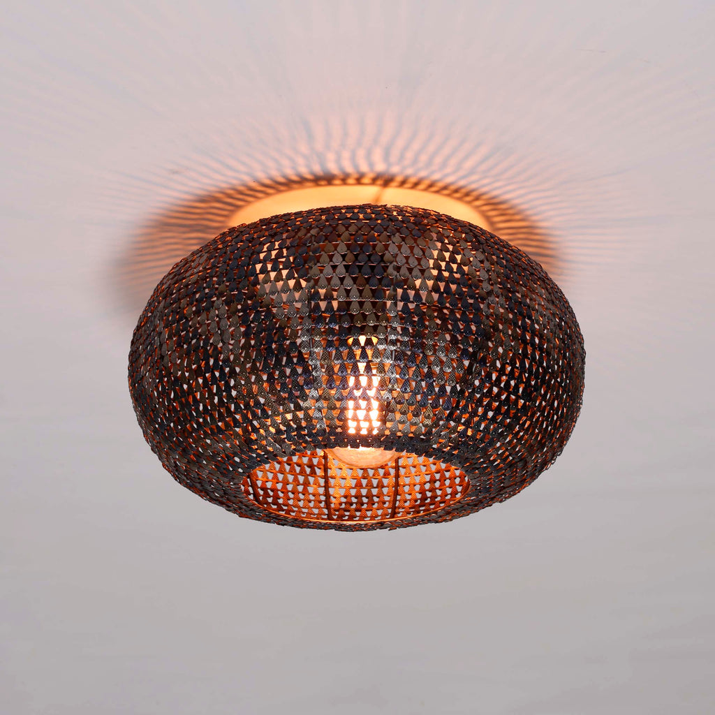 Plafondlamp Armor | 1-Lichts | Zwart bruin
