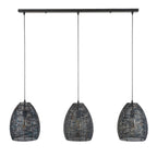 Hanglamp Armor Oval | 3-Lichts | Zwart bruin