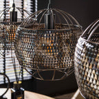 Hanglamp Armor Open | 3-Lichts | Zwart bruin