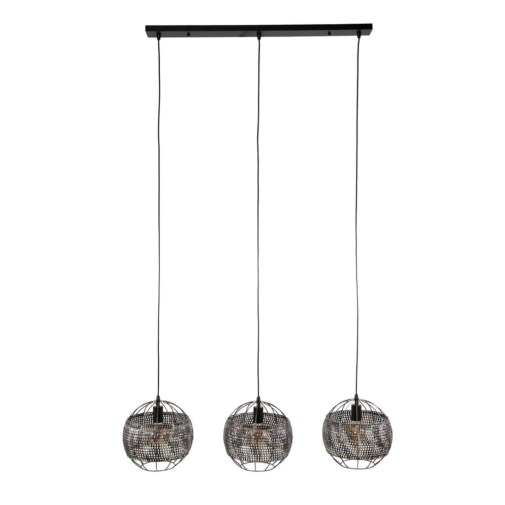 Hanglamp Armor Open | 3-Lichts | Zwart bruin