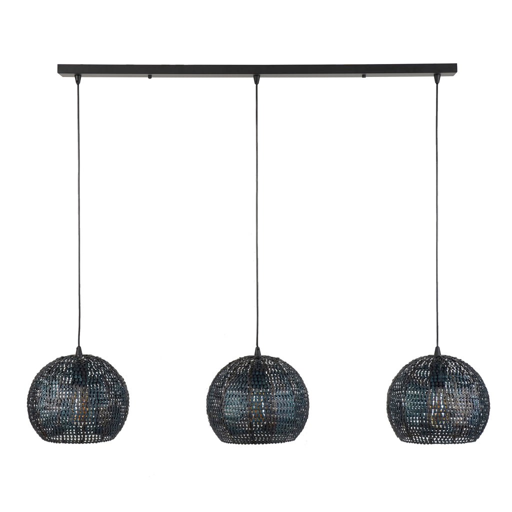 Hanglamp Armor Orb | 3-Lichts | Zwart bruin