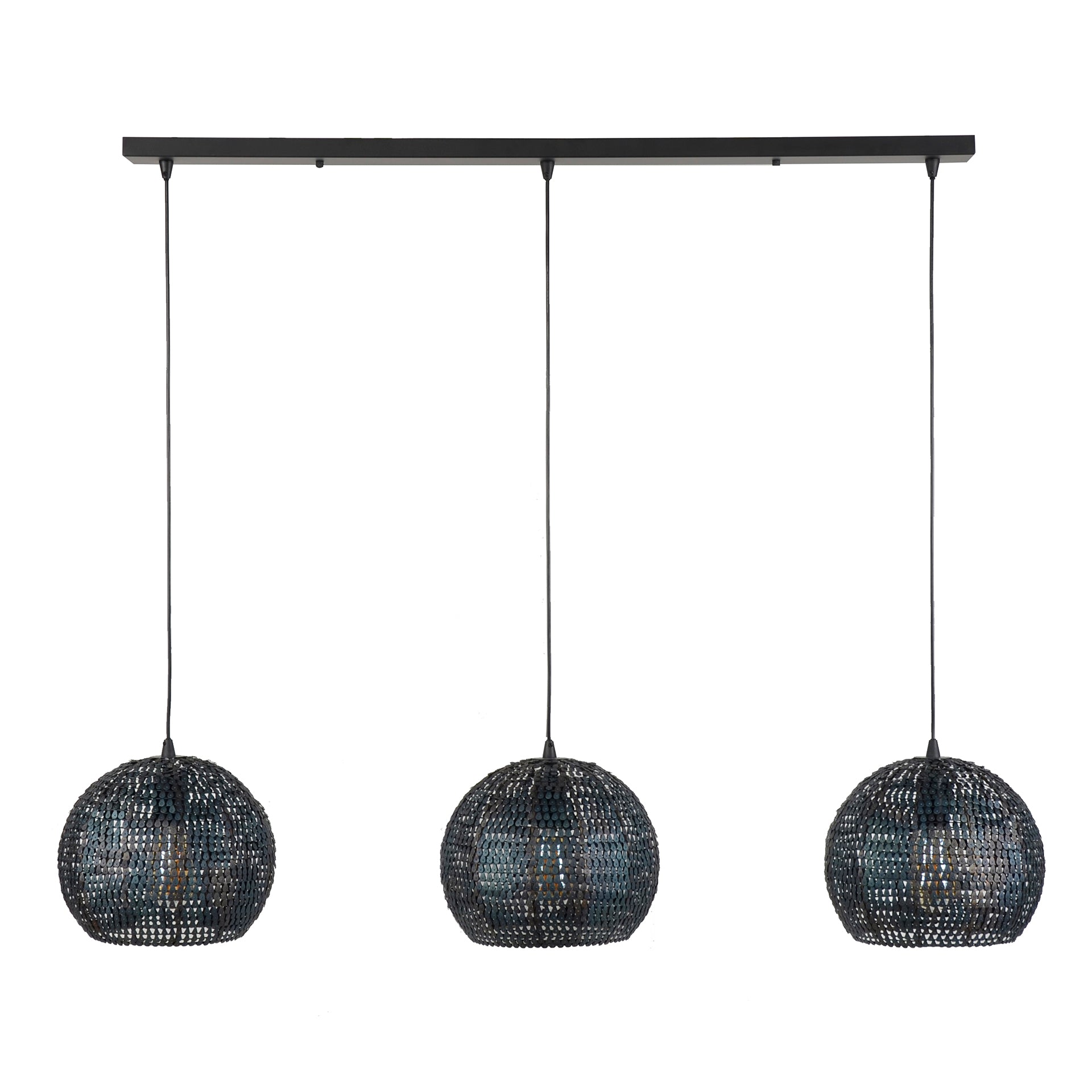 Hanglamp Armor Orb | 3-Lichts | Zwart bruin
