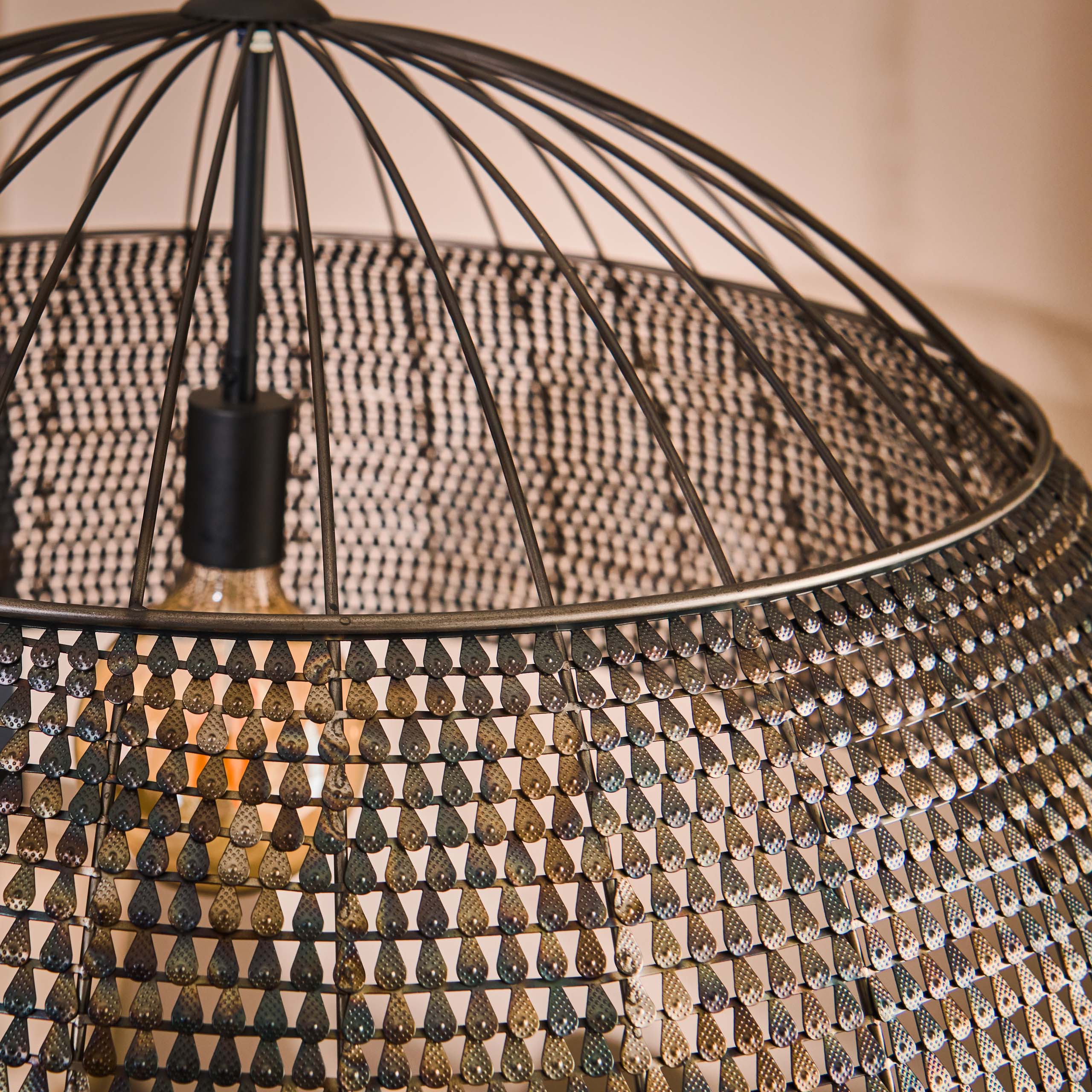 Hanglamp Armor | 1-Lichts Ø80cm | Zwart-Bruin