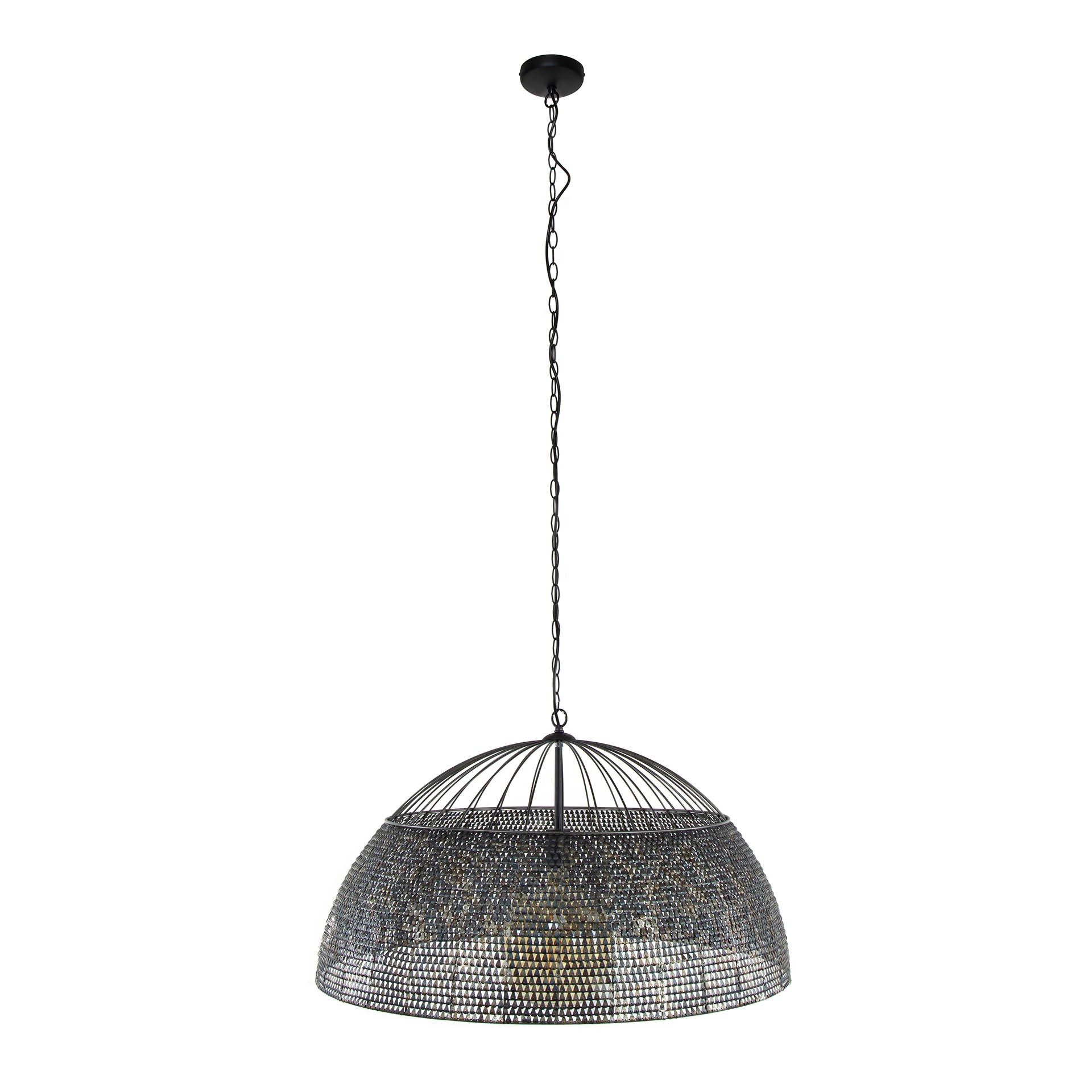 Hanglamp Armor | 1-Lichts Ø80cm | Zwart-Bruin