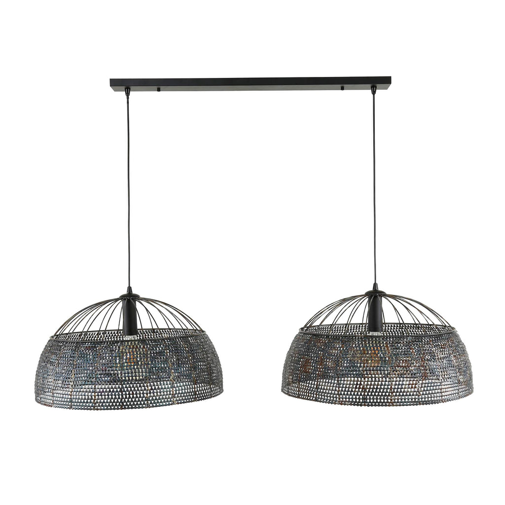 Hanglamp Armor Open | 2-Lichts | Ø60cm Zwart bruin