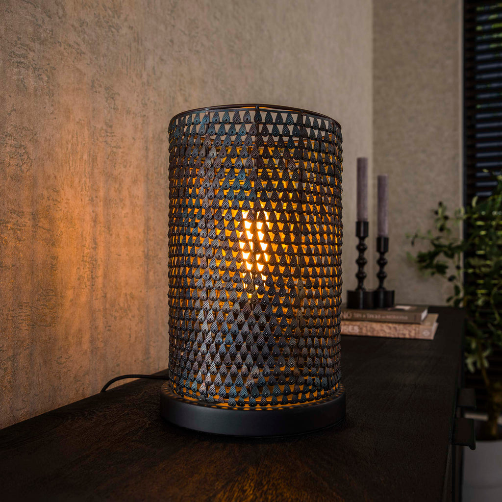 Tafellamp Armor Tube | 1-lichts | Zwart bruin