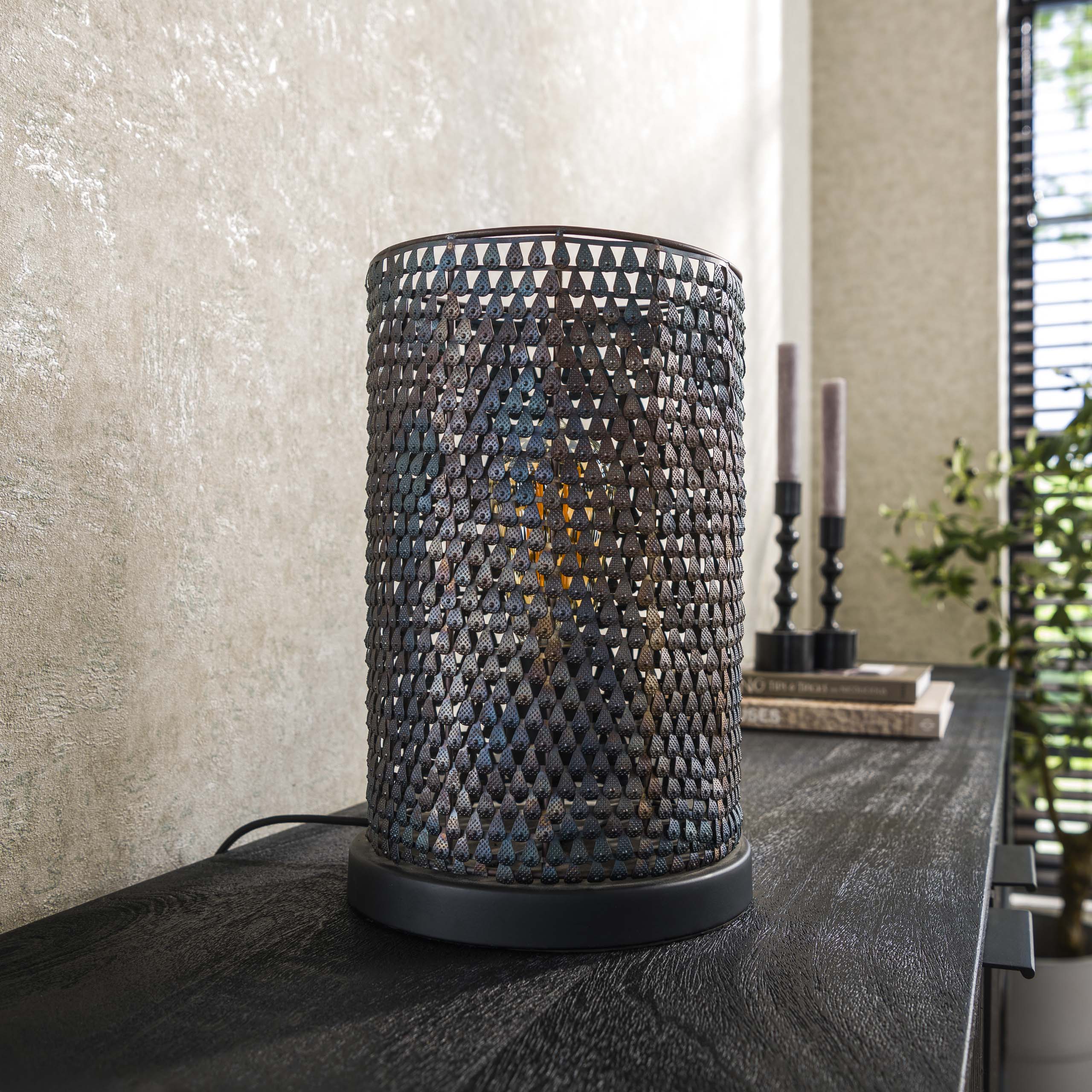 Tafellamp Armor Tube | 1-lichts | Zwart bruin