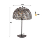 Tafellamp Armor Open | 1-lichts | Zwart bruin